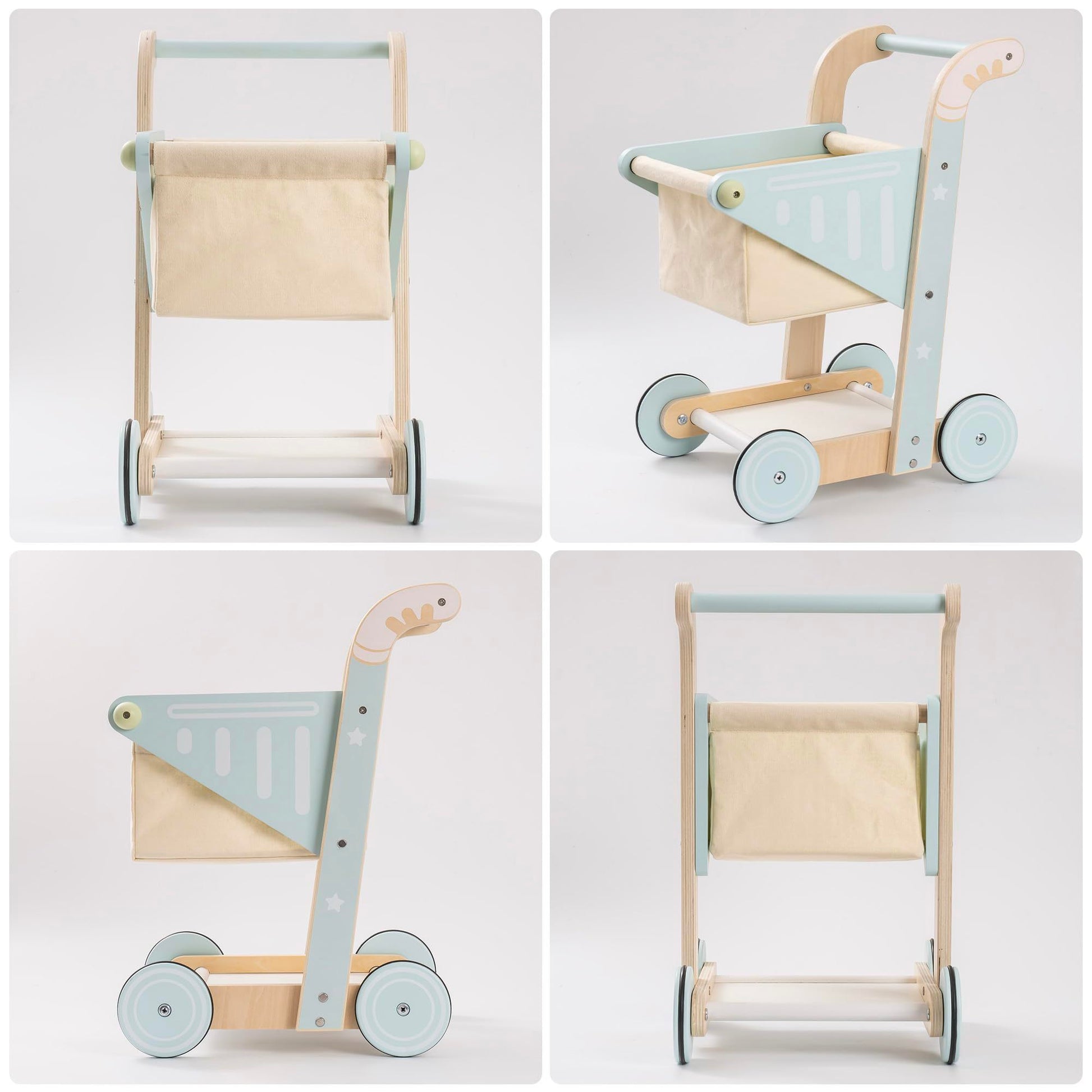 Baby Wooden Shopping Cart - Tiny Tots by Arunika