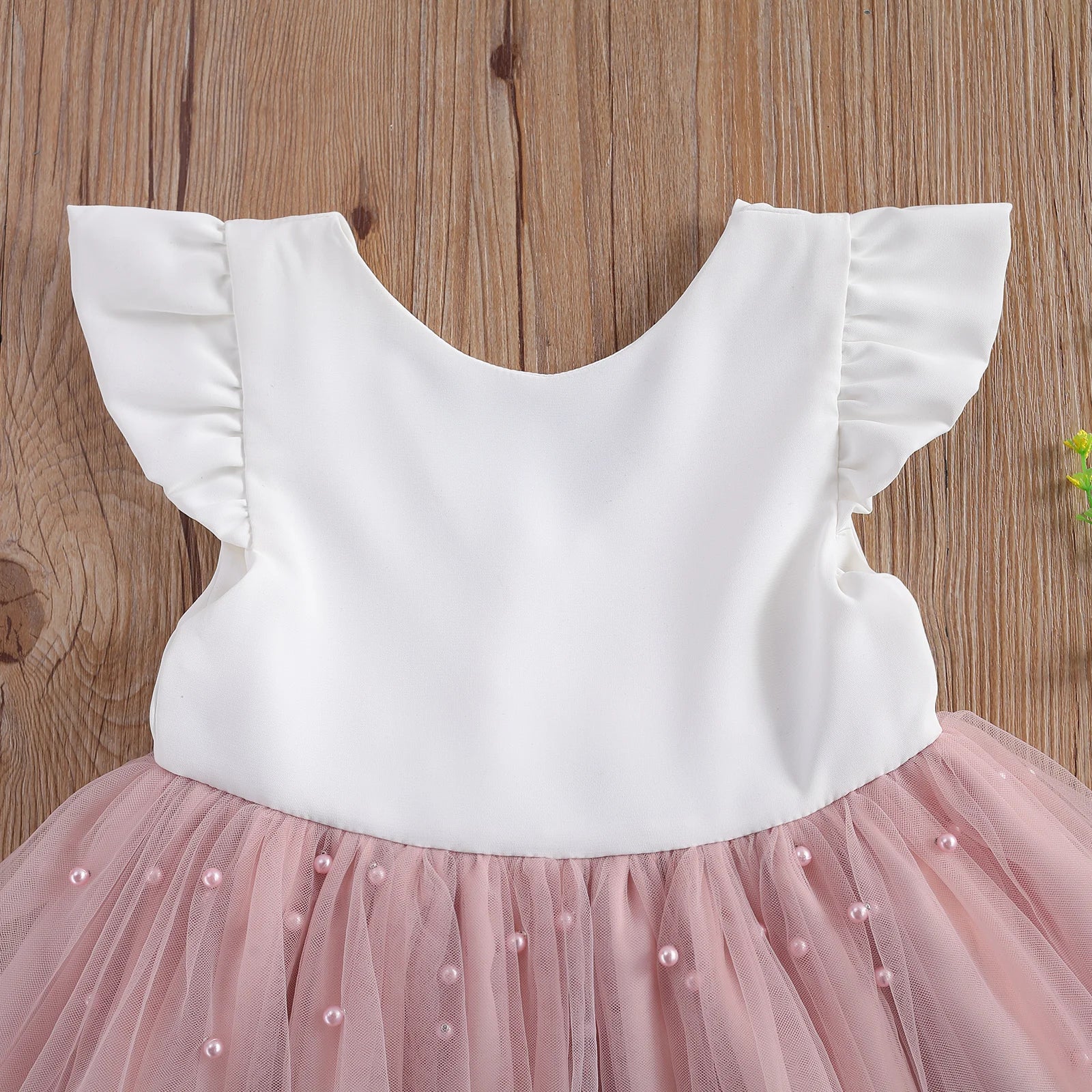 White - Pink Tutu Dress - Tiny Tots by Arunika