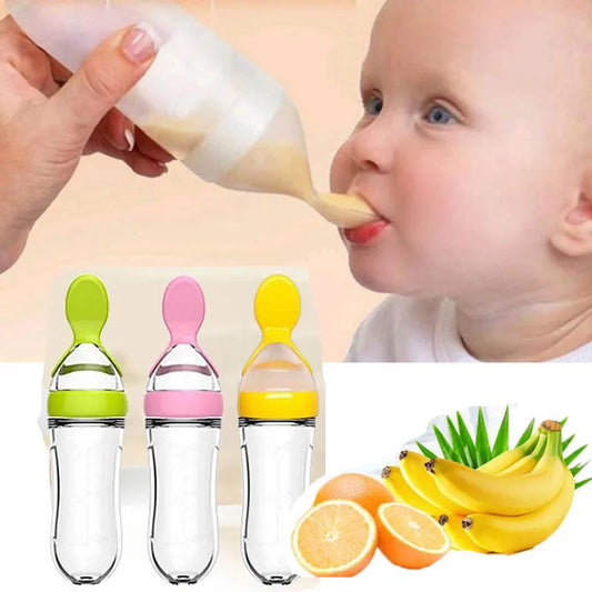 Baby Feeding Bottle with Spoon - Tiny Tots by Arunika