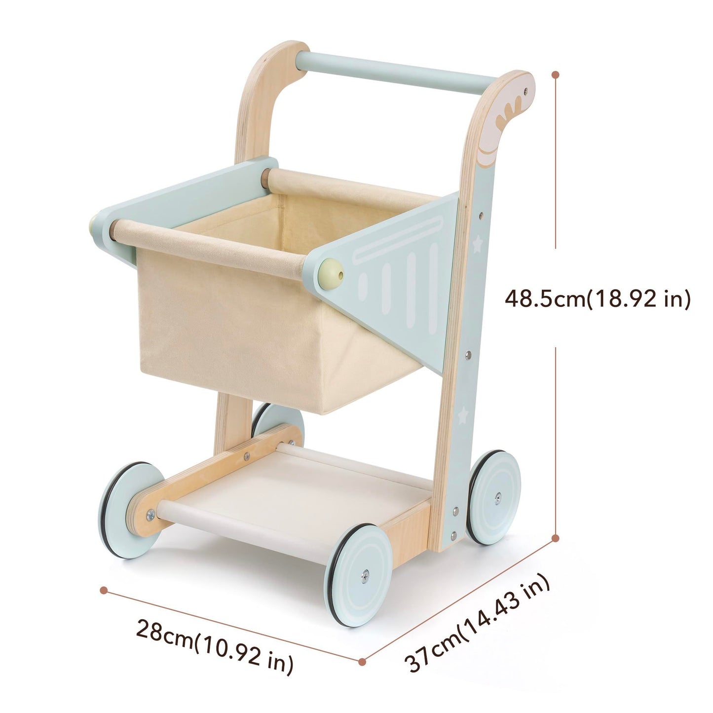 Baby Wooden Shopping Cart - Tiny Tots by Arunika